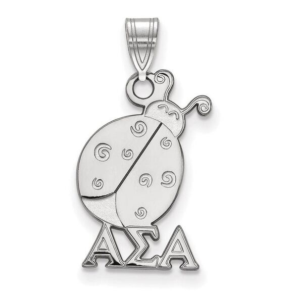 Sterling Silver Alpha Sigma Alpha Small Pendant - Picture 1 of 4